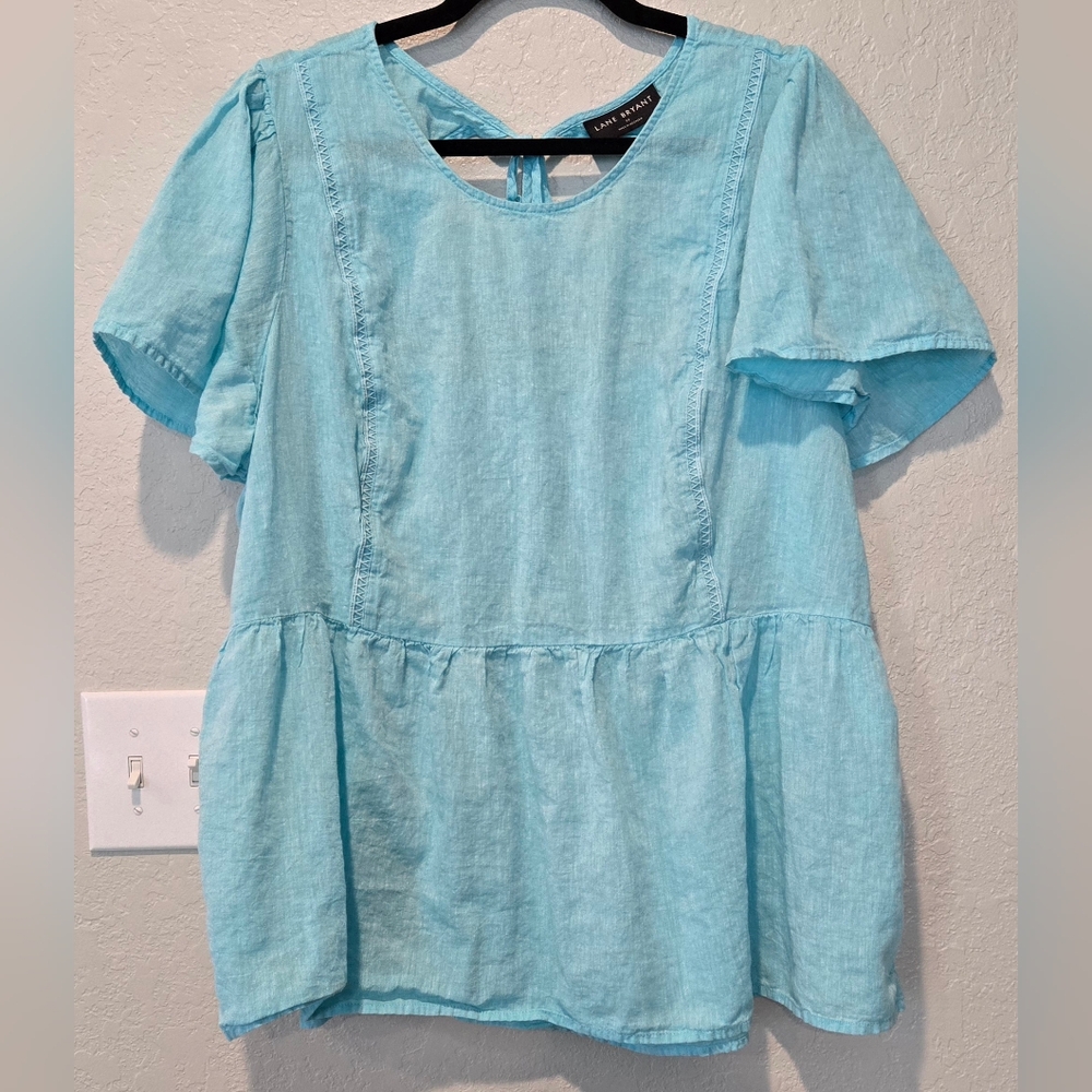 Lane Bryant Linen Top - 22